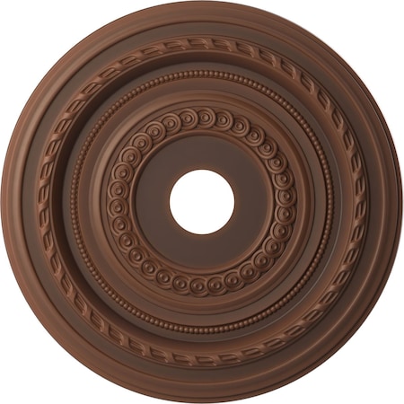 Ekena Millwork Cole PVC Ceiling Medallion (Canopies up to 6"), 22"OD x 3 1/2"ID x 1"P, Universal Aged Metallic Rust CMP22CODRU